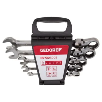 Gedore set vilasto okastih brzih ključeva sa zglobom 8-19mm, 5 delova R07305005 Gedore set vilasto okastih brzih ključeva sa zglobom 8-19mm, 5 delova R07305005